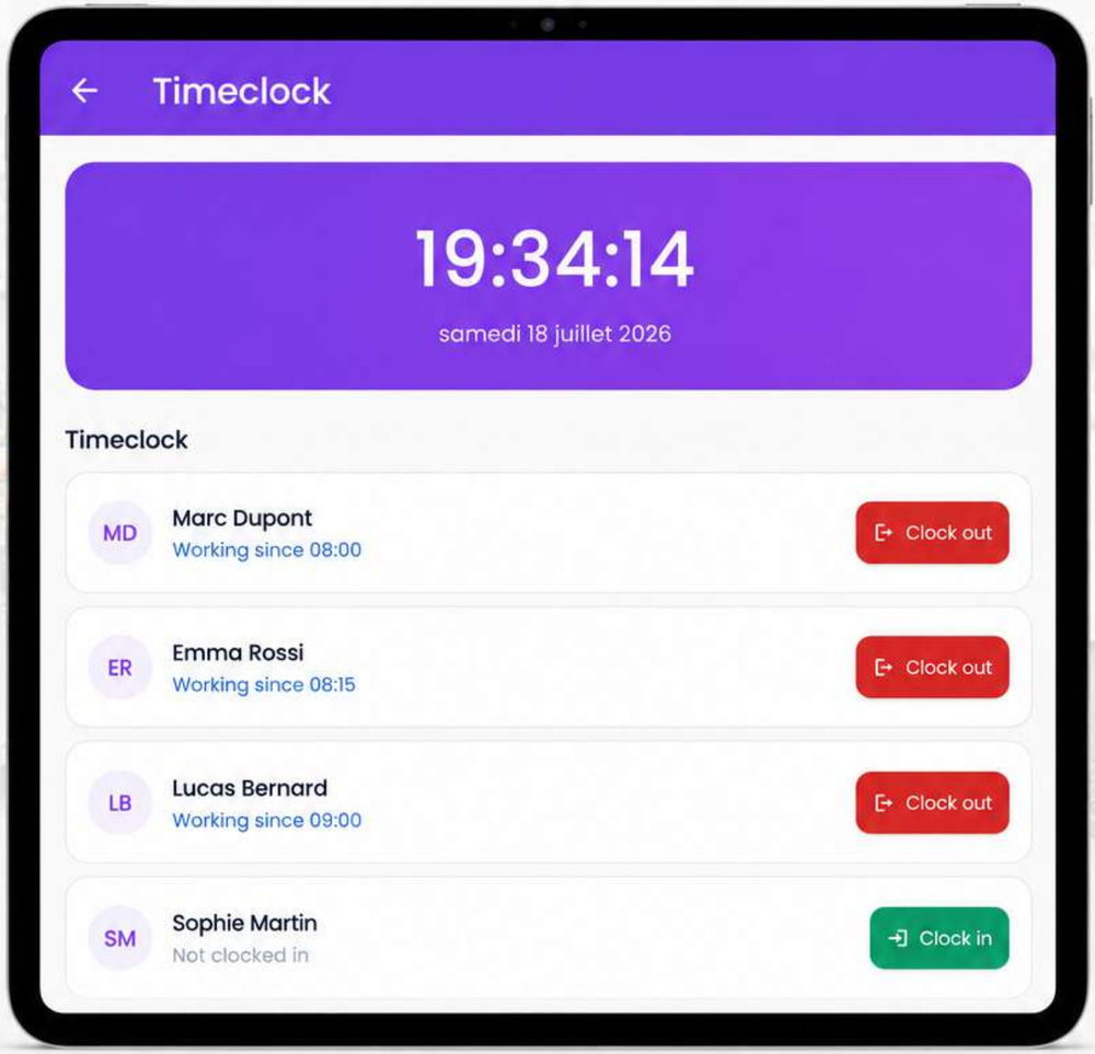 Scheduling & time tracking
